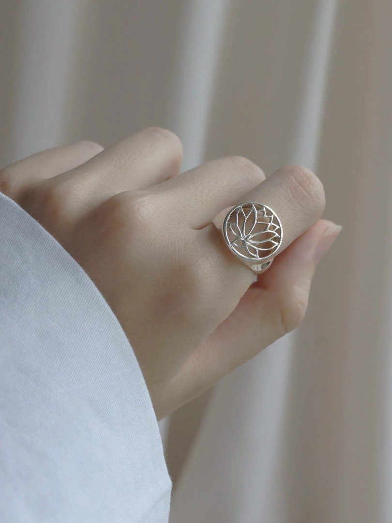 Gabi The Label LOTUS Signet Ring - Big // GABI EXCLUSIVE