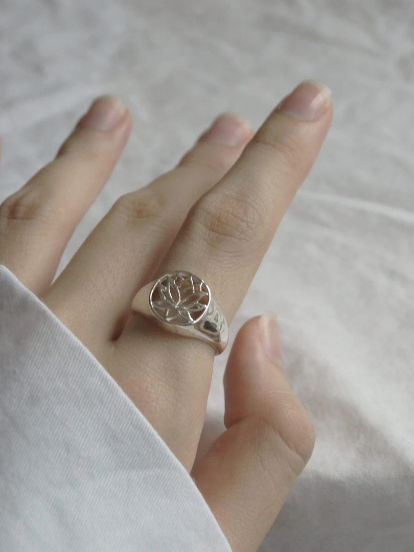 Gabi The Label LOTUS Signet Ring - Small // GABI EXCLUSIVE