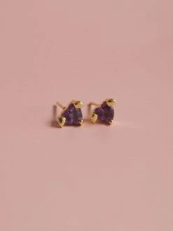 Gabi The Label LOVE Earstuds - Purple *Gold-plated EARRINGS