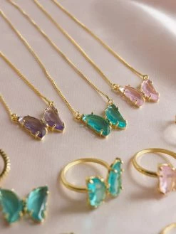 Gabi The Label LOVEDAY Necklace - Seafoam Green *Gold-plated