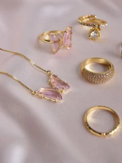 Gabi The Label LOVEDAY Necklace - Pink *Gold-plated