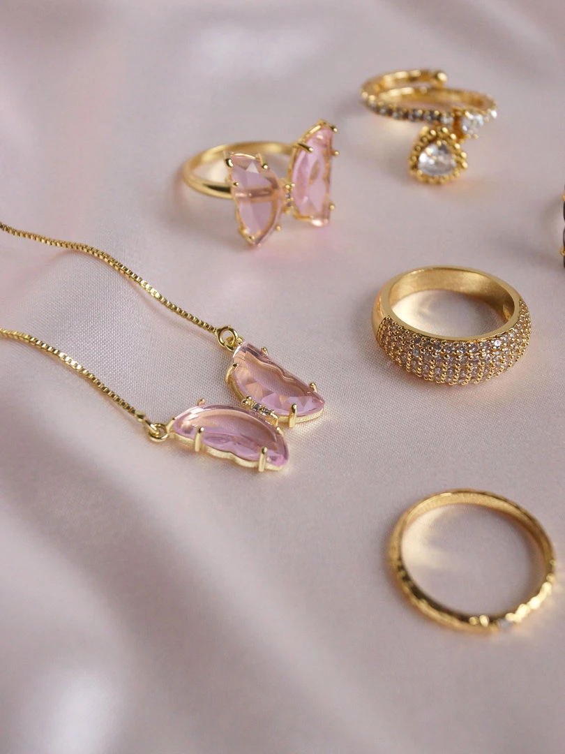 Gabi The Label LOVEDAY Necklace - Pink *Gold-plated