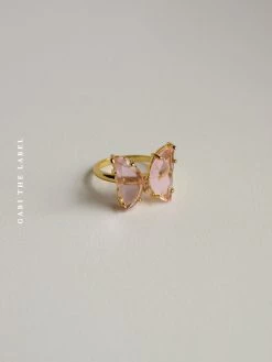 Gabi The Label LOVEDAY Butterfly Ring - Pink *Gold-plated [ Butterflies ]