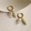 Gabi The Label Rose Matcha Hoop Earrings