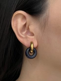 Gabi The Label EARRINGS Donut Hoops - Midnight Blue Galaxy