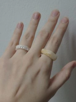 Gabi The Label Set Of 3 Rings - Cream
