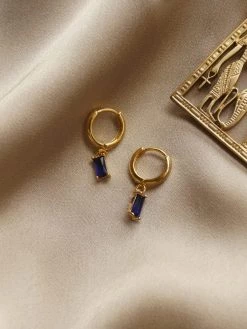 Gabi The Label EARRINGS MIRAGE Huggies - Royal Blue *18K Gold-plated