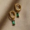 Gabi The Label EARRINGS MIRAGE Huggies - Emerald Green *18K Gold-plated