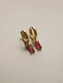 Gabi The Label EARRINGS MIRAGE Huggies - Rose Pink *18K Gold-plated
