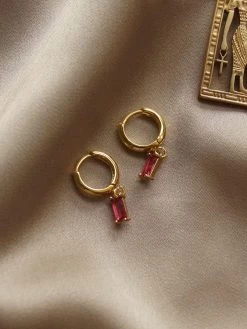 Gabi The Label EARRINGS MIRAGE Huggies - Rose Pink *18K Gold-plated