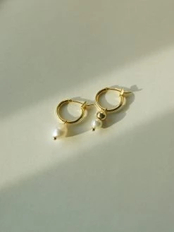 Gabi The Label EARRINGS Little Pearls Mismatched Hoops