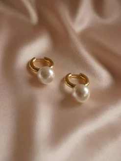 Gabi The Label Moria Pearl Earrings *18k Gold-plated