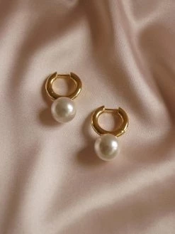 Gabi The Label Moria Pearl Earrings *18k Gold-plated