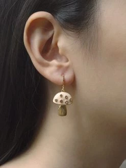 Gabi The Label Mushroom Huggies - Pink EARRINGS