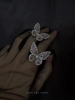 Gabi The Label OAHU Ring - Silver/Pink *Platinum-plated [ Butterflies ]