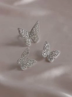 Gabi The Label OAHU Ring - Silver/Pink *Platinum-plated [ Butterflies ]