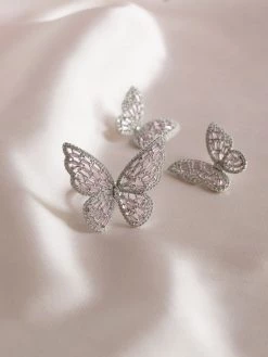 Gabi The Label OAHU Ring - Silver/Pink *Platinum-plated [ Butterflies ]