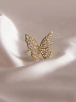 Gabi The Label OAHU Ring - Gold/Pink *Gold-plated [ Butterflies ]