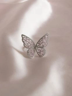 Gabi The Label OAHU Ring - Silver/Pink *Platinum-plated [ Butterflies ]