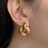 Gabi The Label EARRINGS Donut Hoops - Cloisonne Burnt Orange