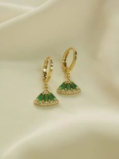 Gabi The Label Origami Earrings - Green *18K Gold-plated