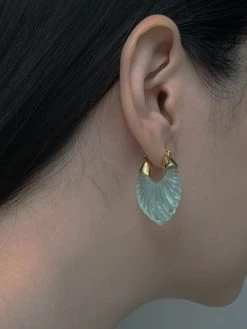 Gabi The Label Sculptural Hoops - Aqua EARRINGS