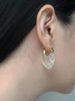 Gabi The Label Sculptural Hoops - Clear EARRINGS