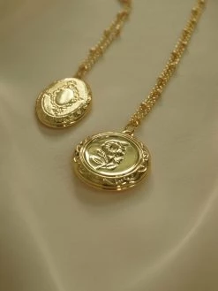 Gabi The Label Flower Locket Necklace *14K Gold-plated