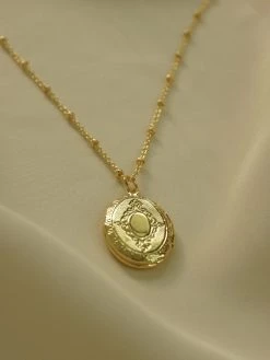 Gabi The Label Oval Locket Necklace *14K Gold-plated