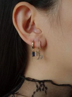 Gabi The Label Pavé Sparkle Horoscope Huggies *18k Gold-plated EARRINGS