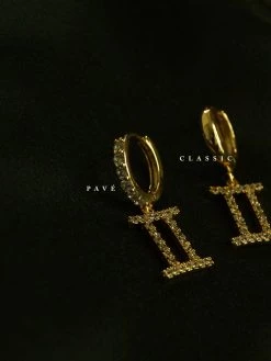 Gabi The Label Pavé Sparkle Horoscope Huggies *18k Gold-plated EARRINGS