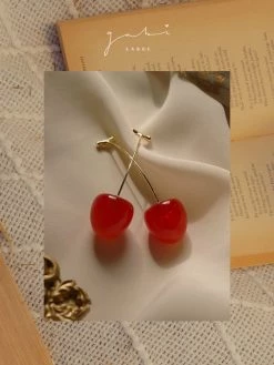 Gabi The Label Petit Cher (Cherry) Earrings *Gold-plated Stems
