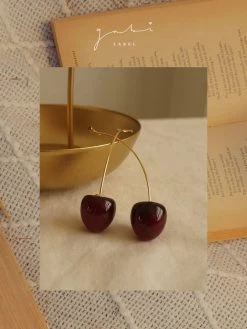 Gabi The Label Petit Cherié (Cherry) Earrings *Gold-plated Stems
