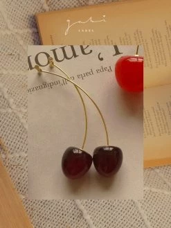 Gabi The Label Petit Cherié (Cherry) Earrings *Gold-plated Stems