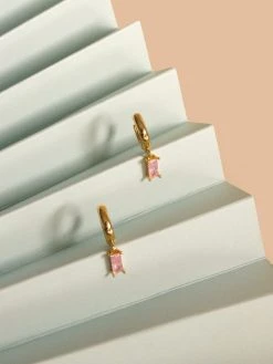 Gabi The Label REVERIE Huggies - Pink Crush *18K Gold-plated EARRINGS