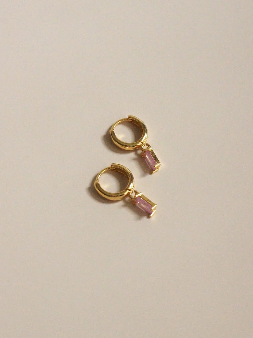 Gabi The Label REVERIE Huggies - Pink Crush *18K Gold-plated EARRINGS