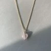 Gabi The Label Petite Rose Quartz Heart Necklace INSPIRED BY NATURE