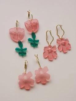 Gabi The Label Anemone Earrings - Petunia Pink