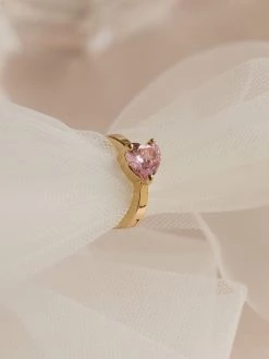 Gabi The Label EARRINGS POPPY Huggies - Pink *Gold-plated