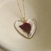 Gabi The Label INSPIRED BY NATURE Preserved Flower Necklace - Red