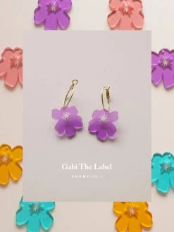 Gabi The Label Anemone Earrings - Violet Purple