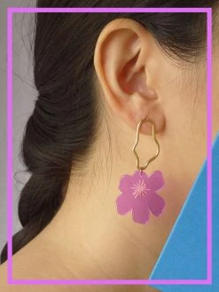 Gabi The Label Anemone Earrings - Violet Purple