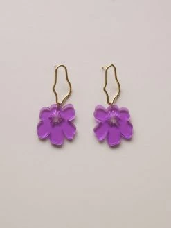 Gabi The Label Anemone Earrings - Violet Purple