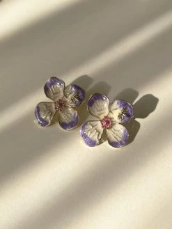 Gabi The Label Lilac Vanilla Flower & Dragonfly Earstuds EARRINGS