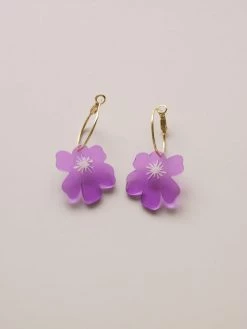 Gabi The Label Anemone Earrings - Violet Purple