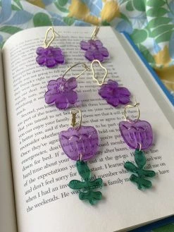 Gabi The Label Anemone Earrings - Violet Purple