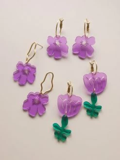 Gabi The Label EARRINGS Tulip Dangles - Violet Purple