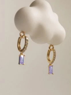 Gabi The Label EARRINGS DREAM Huggies - Purple Crush *18K Gold-plated