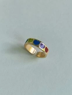 Gabi The Label Rainbow Hearts Ring