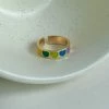 Gabi The Label Rainbow Hearts Ring